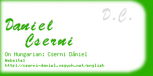 daniel cserni business card